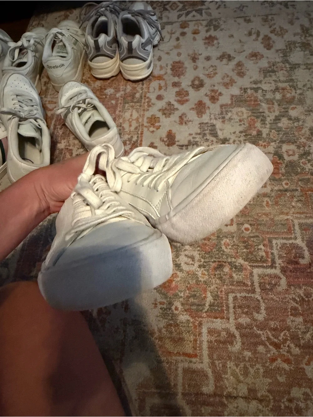 Madewell White Leather Lace-Up Sneakers
